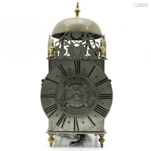 A Signed French Lantern Clock Circa 1700