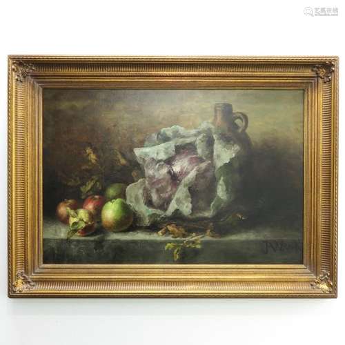 An Oil on Canvas Signed Johanna Waller van de Kasteele