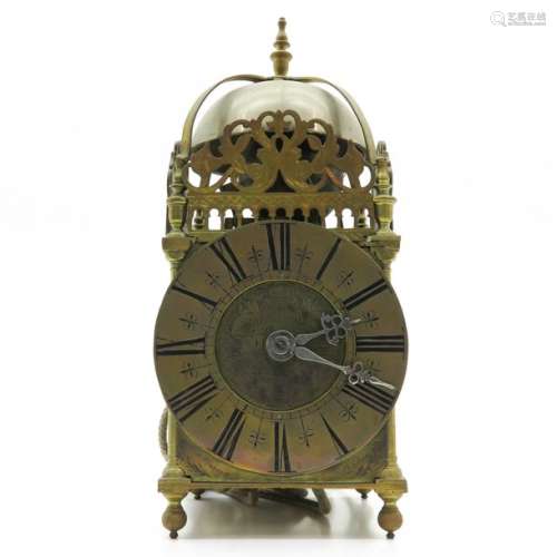 A Signed English Lantern Clock Circa 1740