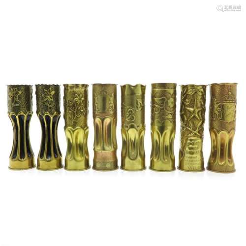 A Lot of Trench Art Vases