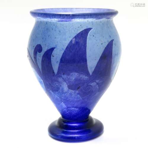 A Cameo Glass Vase Signed Robj Paris