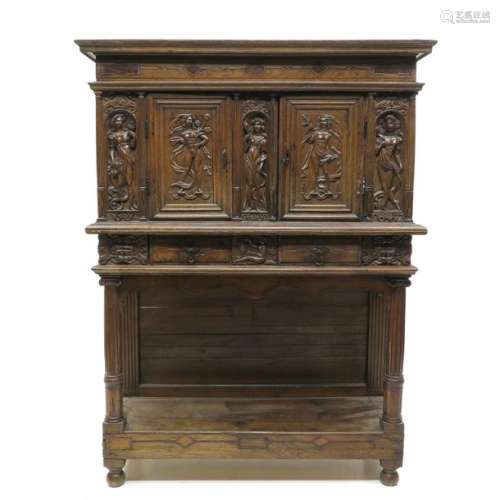 A Very Beautifully Carved Oak Cabinet