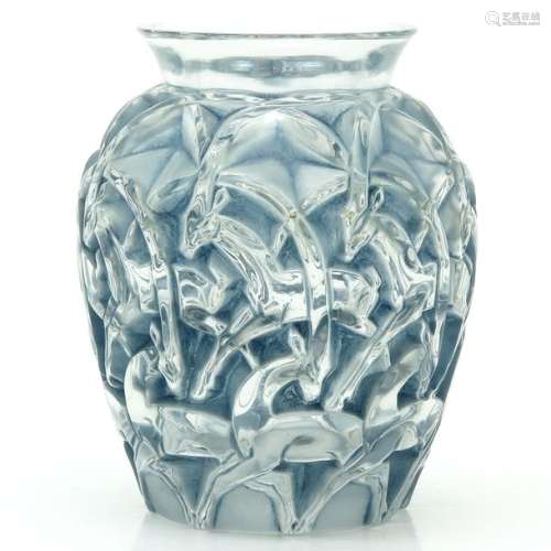 A Signed and Numbered Lalique Charmois Decor Vase