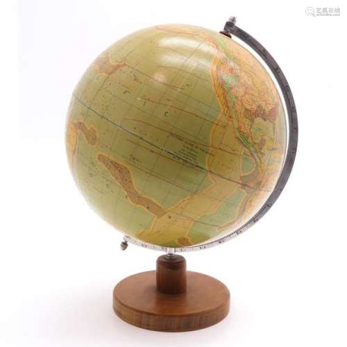 A Haack Hermann Tectonic Globe 1972