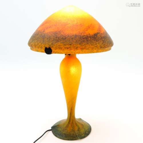 Art Glass Table Lamp Signed Art de France