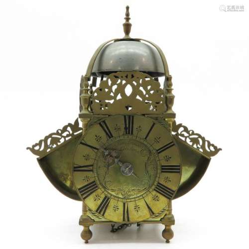 A Signed English Winged Lantern Clock Circa 1720