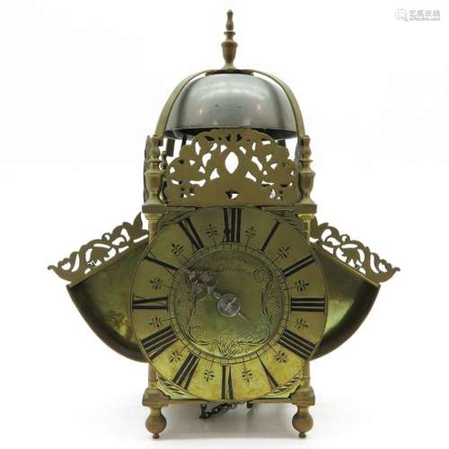 A Signed English Winged Lantern Clock Circa 1720