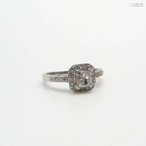 A Ladies 10KWG Diamond Ring