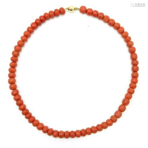 A 19th Century Red Coral Necklace