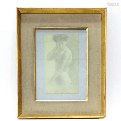 A Signed Nude Drawing