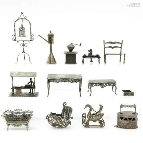 A Diverse Lot of Dutch Silver Miniatures