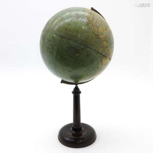 A Kuhnerts Physikalischer Erdglobus Globe Circa 1910