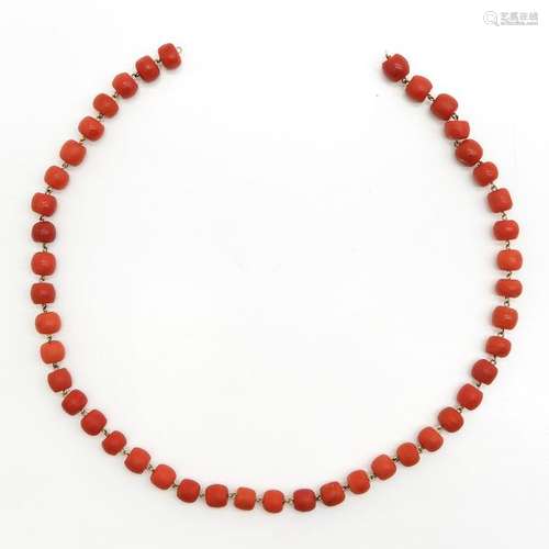 A 19th Century Red Coral Necklace