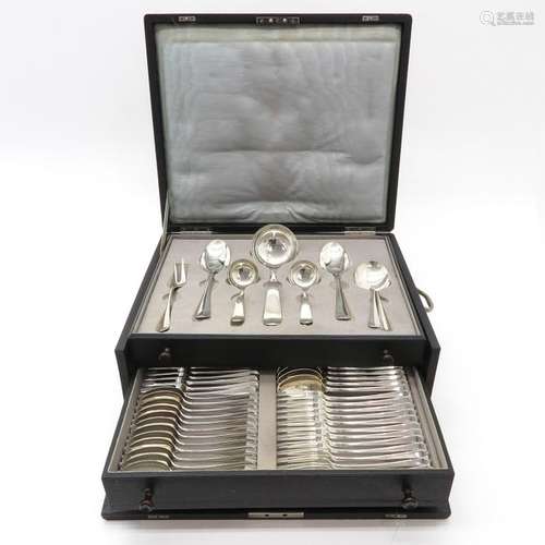 A 12 Person Silver Cutlery Service in Box