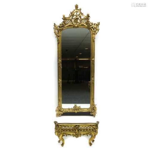 A Louis XVI Trumeau Mirror