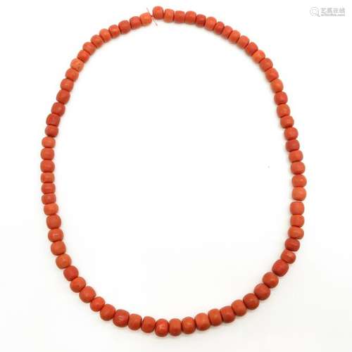 A 19th Century Red Coral Necklace