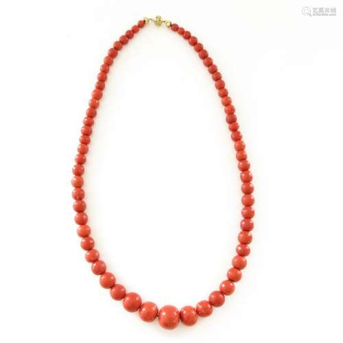 A Faceted Red Coral Necklace