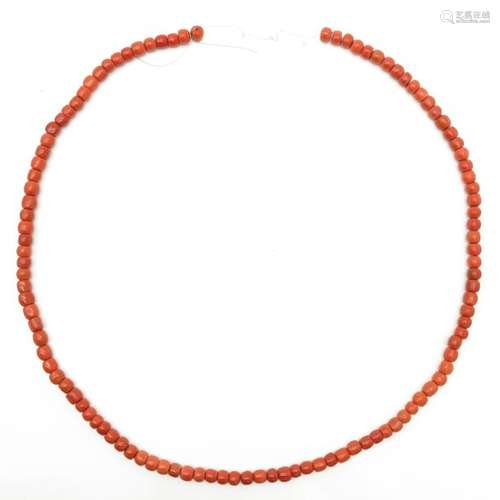 A 19th Century Strand of Red Coral