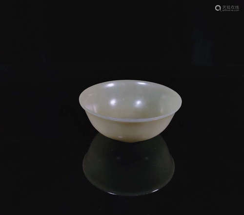 A HETIAN JADE CARVED BOWL