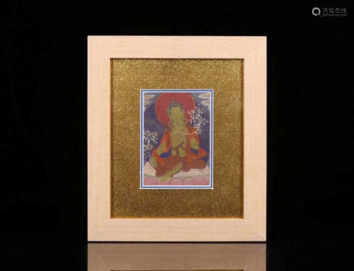 A TIBETAN BUDDHA PAINTING TANGKA