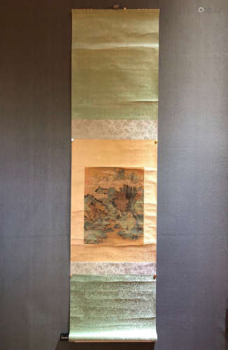 A HANGING SCROLL OF LANDSCAPE PAINTING