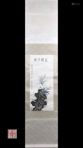 A BAMBOO PAINTING HANGING SCROLL