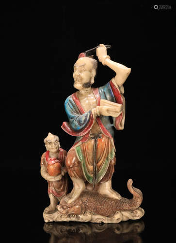 A FURONG SOAPSTONE CARVED FIGURE