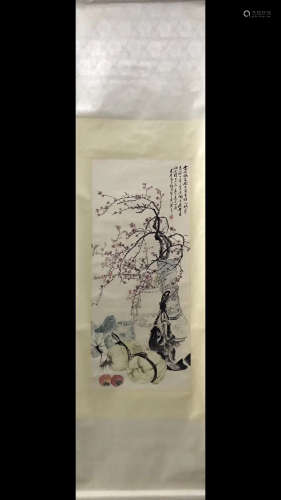 A HARVEST PAINTING HANGING SCROLL