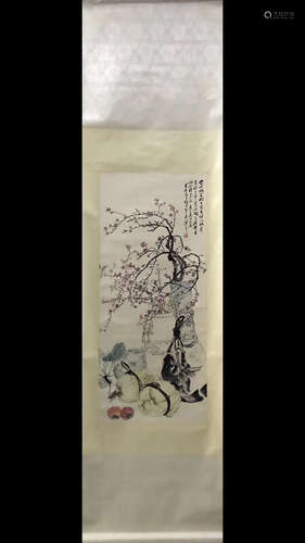 A HARVEST PAINTING HANGING SCROLL