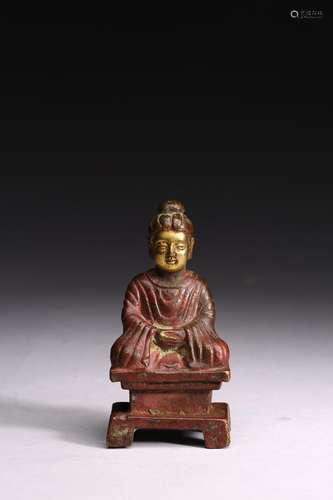 A GILT-BRONZE FIGURE OF BUDDHA