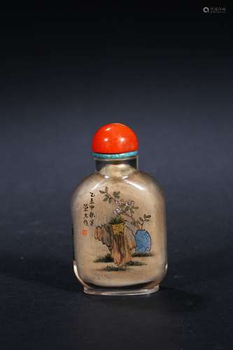 AN INSIDE PAINTED SNUFF BOTTLE