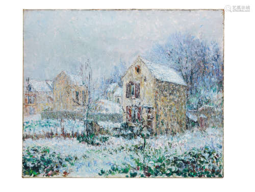 La neige, environs de Pontoise GUSTAVE LOISEAU(1865-1935)