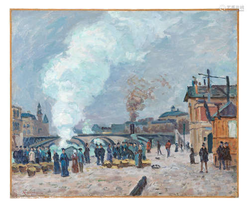 Les quais de Gèsvres à Paris ARMAND GUILLAUMIN(1841-1927)