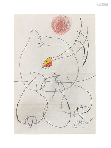 Femme, oiseau JOAN  MIRÓ(1893-1983)