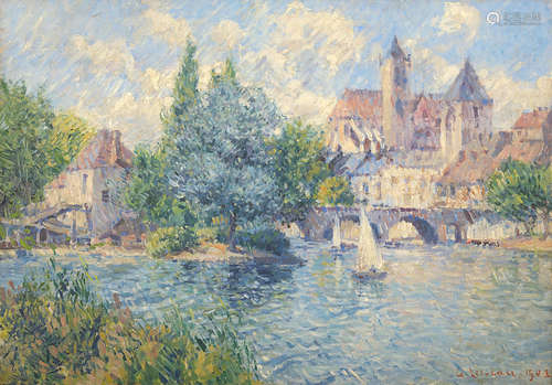 Paysage au bord de rivière GUSTAVE LOISEAU(1865-1935)