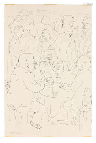 Caféhausszene (recto) GEORGE GROSZ(1893-1959)