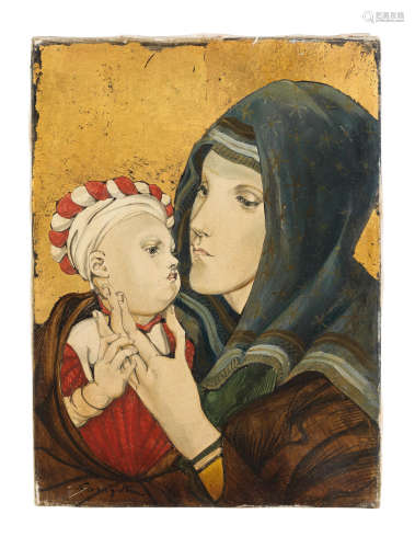 Vierge et enfant LÉONARD TSUGUHARU FOUJITA(1886-1968)