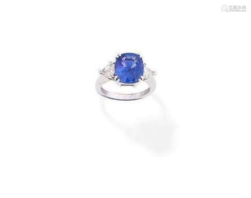 A sapphire and diamond ring