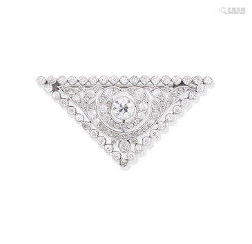 A diamond brooch