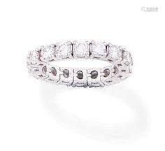 A diamond eternity ring