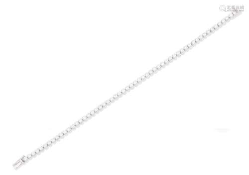 A diamond line bracelet