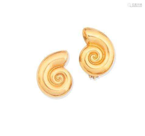 A pair of earclips, by Lalaounis