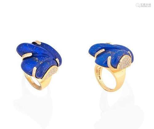 A lapis lazuli and diamond dress ring, by Geoffrey Rowlandson, 1999