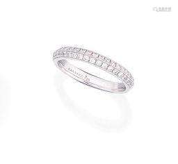 A diamond half-hoop ring, by Garrard