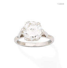 A diamond single-stone ring