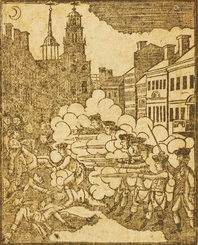 The Massachusetts Calendar, or an almanac for the Year of our Lord, 1772. Boston: Printed and Sold by Isaiah Thomas, et al, [1771]. PAUL REVERE'S ENGRAVING OF THE BOSTON MASSACRE. REVERE, PAUL