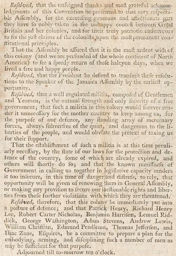 Virginia Gazette, no 1234.   [Richmond]: John Dixon and Wm. Hunter, April 1, 1775. ONLY CONTEMPORARY REPORT OF PATRICK HENRY'S FAMOUS 