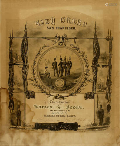 Document Signed of John A. Clark and John Ames,  CALIFORNIA NATIONAL GUARD: SAN FRANCISCO BRIGADE. CITY GUARD, SAN FRANCISCO.