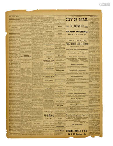 Premliminary Examination as to the Shooting of the Cowboys. In Los Angeles Daily Herald, Vol XVI, No 64, November 2, 1881.  GUNFIGHT AT THE OK CORRAL.