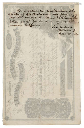 Stock Certificate Signed (